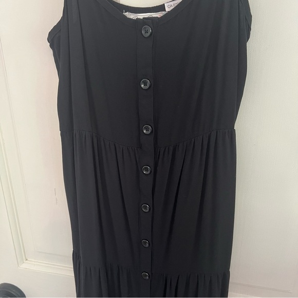 Pink Rose black flowy dress - Picture 3 of 8